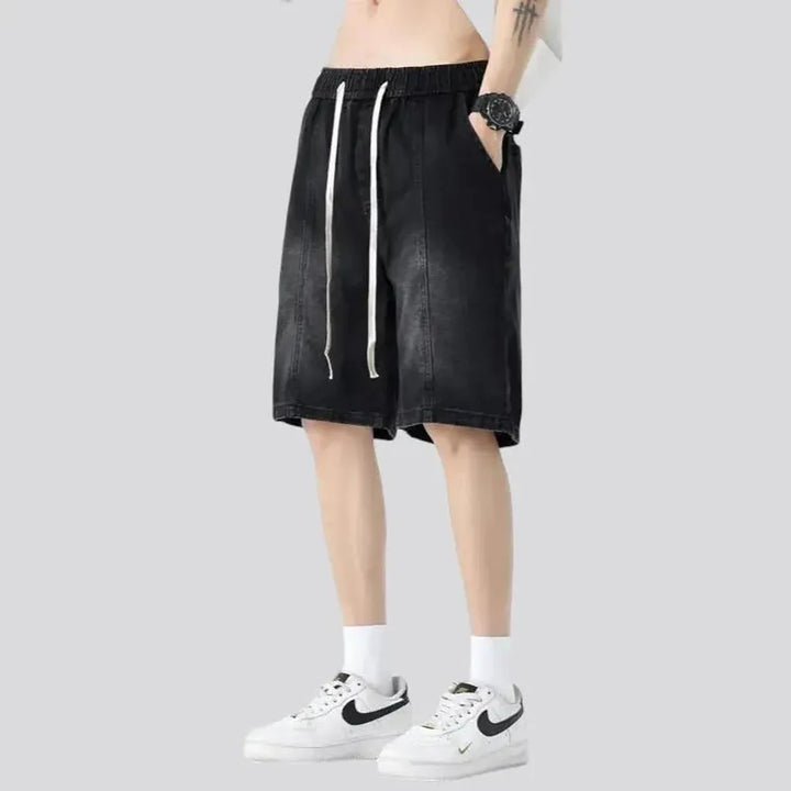 Fashion high-waist men's jean shorts