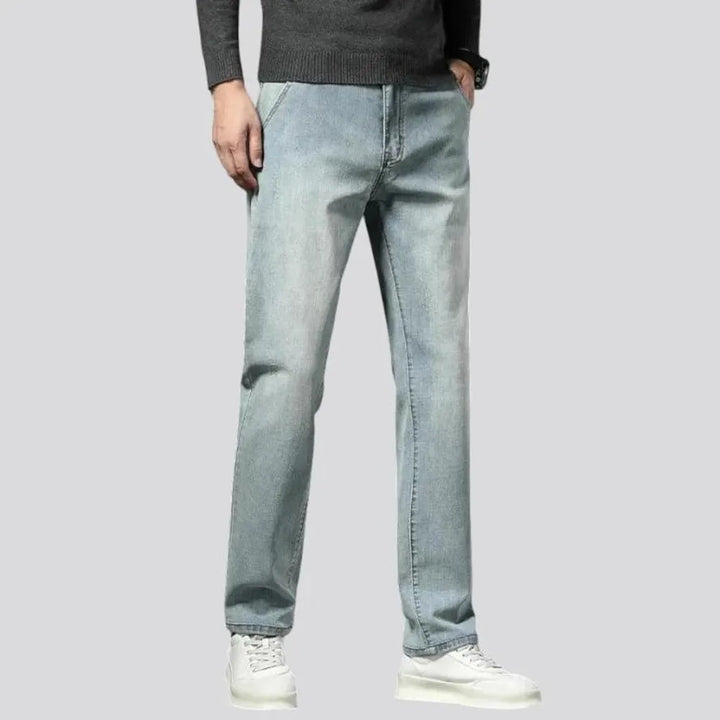 High-rise casual men's jeans