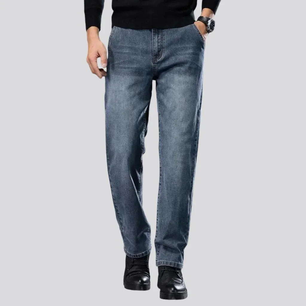 Vintage tapered-fit stretchable men's jeans