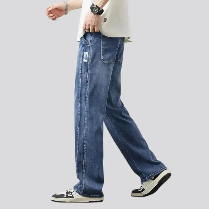 Men's double-side-stitching jeans