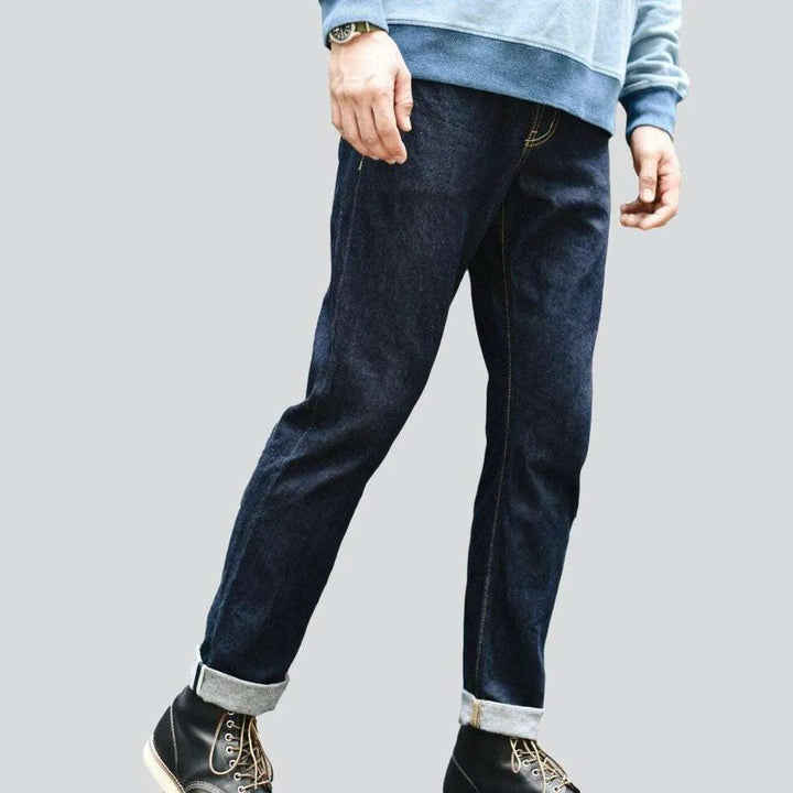 High-quality indigo men's jeans