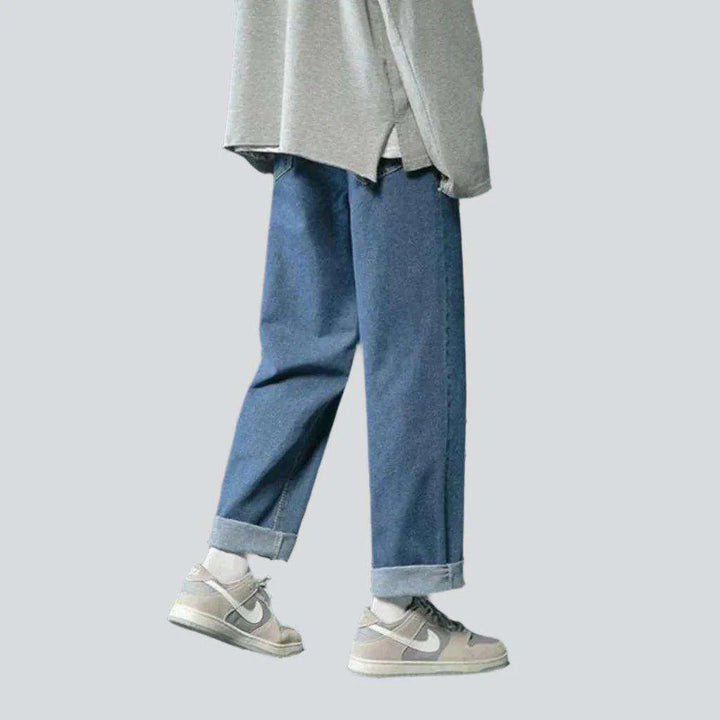 Korean streetwear loose denim pants