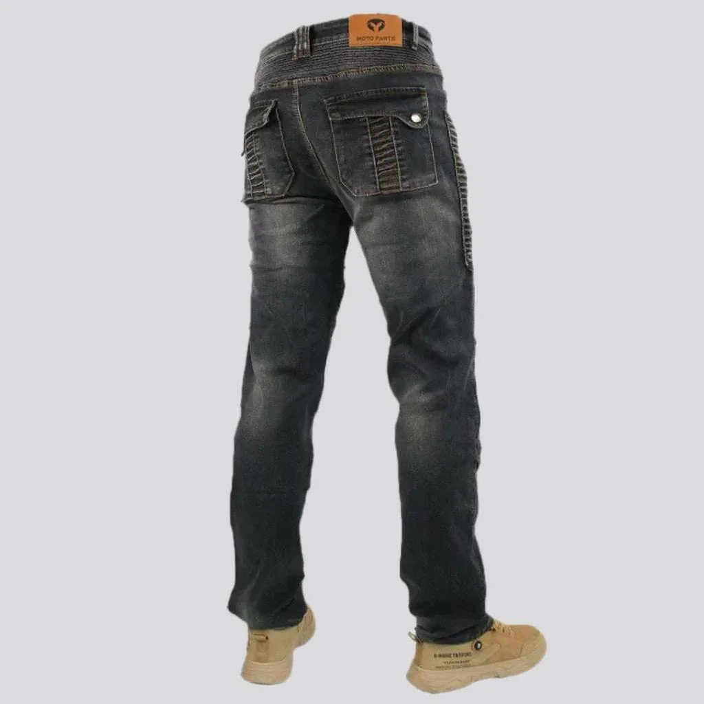 Biker men's vintage jeans