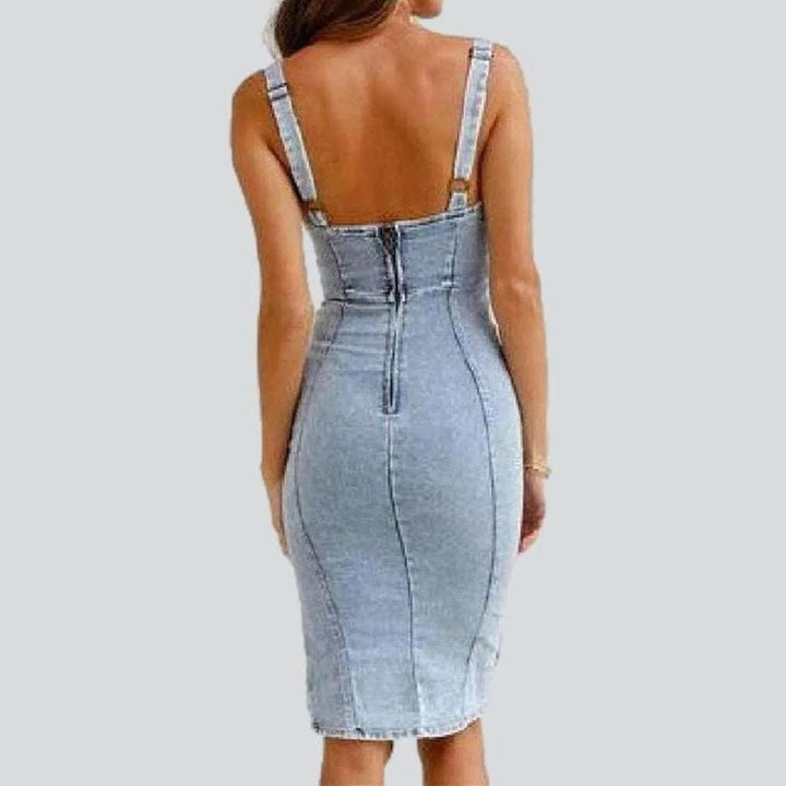 Monochrome 90s denim dress