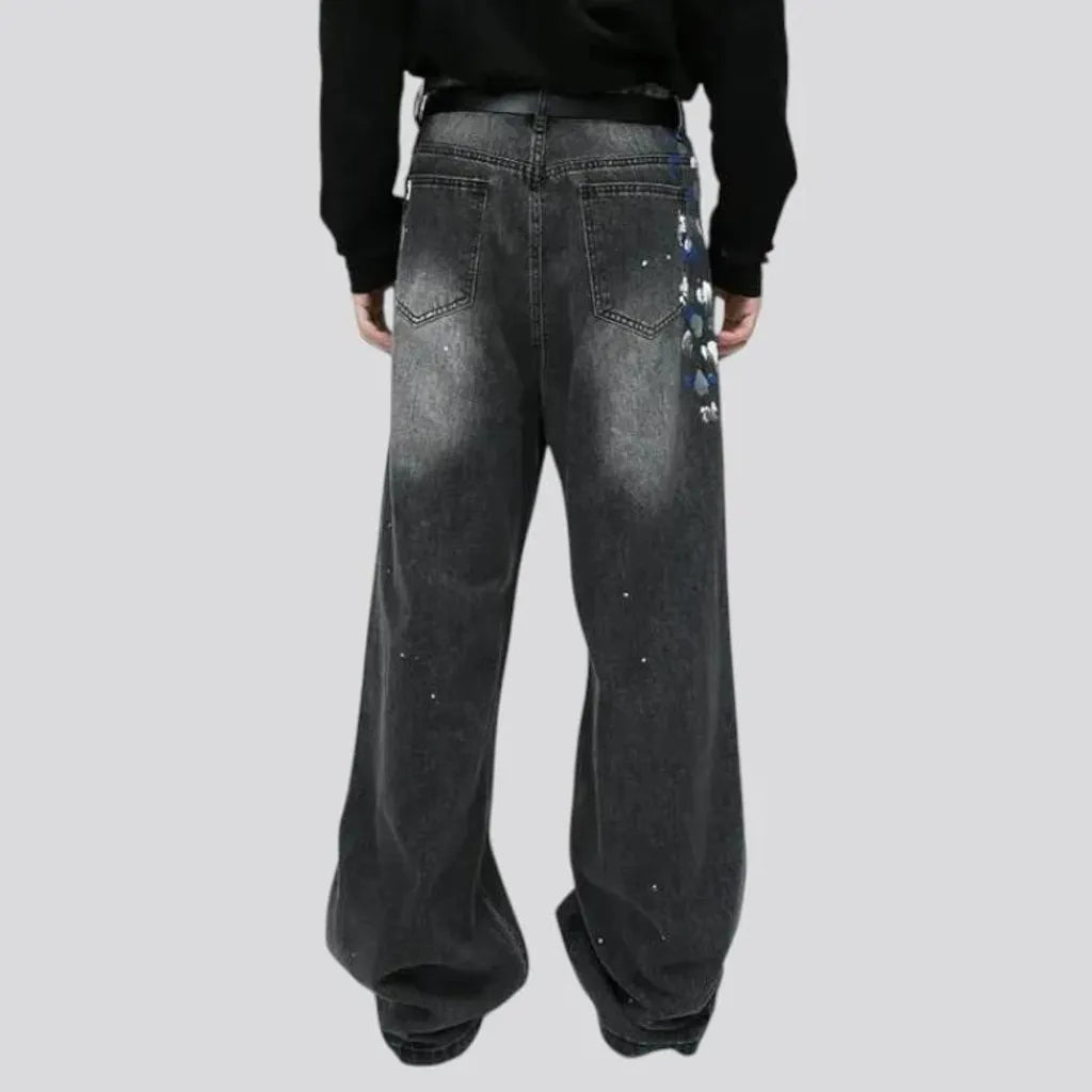 Mid rise trendy men's jeans