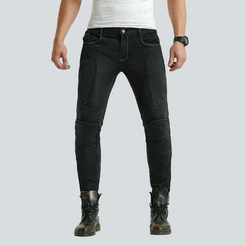 Breathable mesh men's biker jeans | Jeans4you.shop