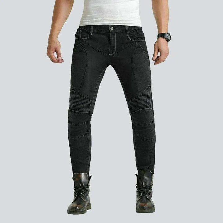 Breathable mesh men's biker jeans | Jeans4you.shop