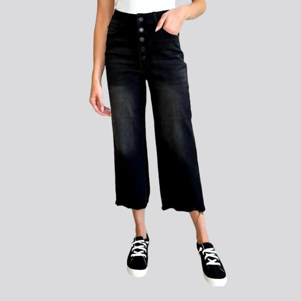 Cutoff-bottoms high-waist jeans for women | Jeans4you.shop