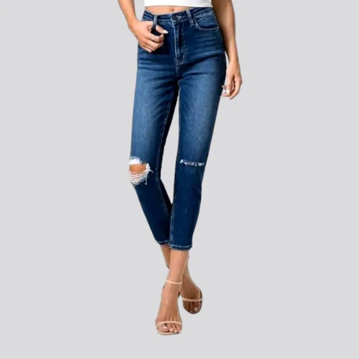 Dark-wash ankle-length jeans for ladies | Jeans4you.shop