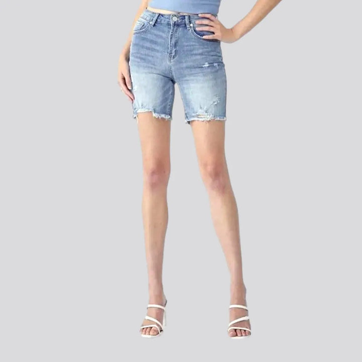 Distressed street jean shorts for ladies | Jeans4you.shop