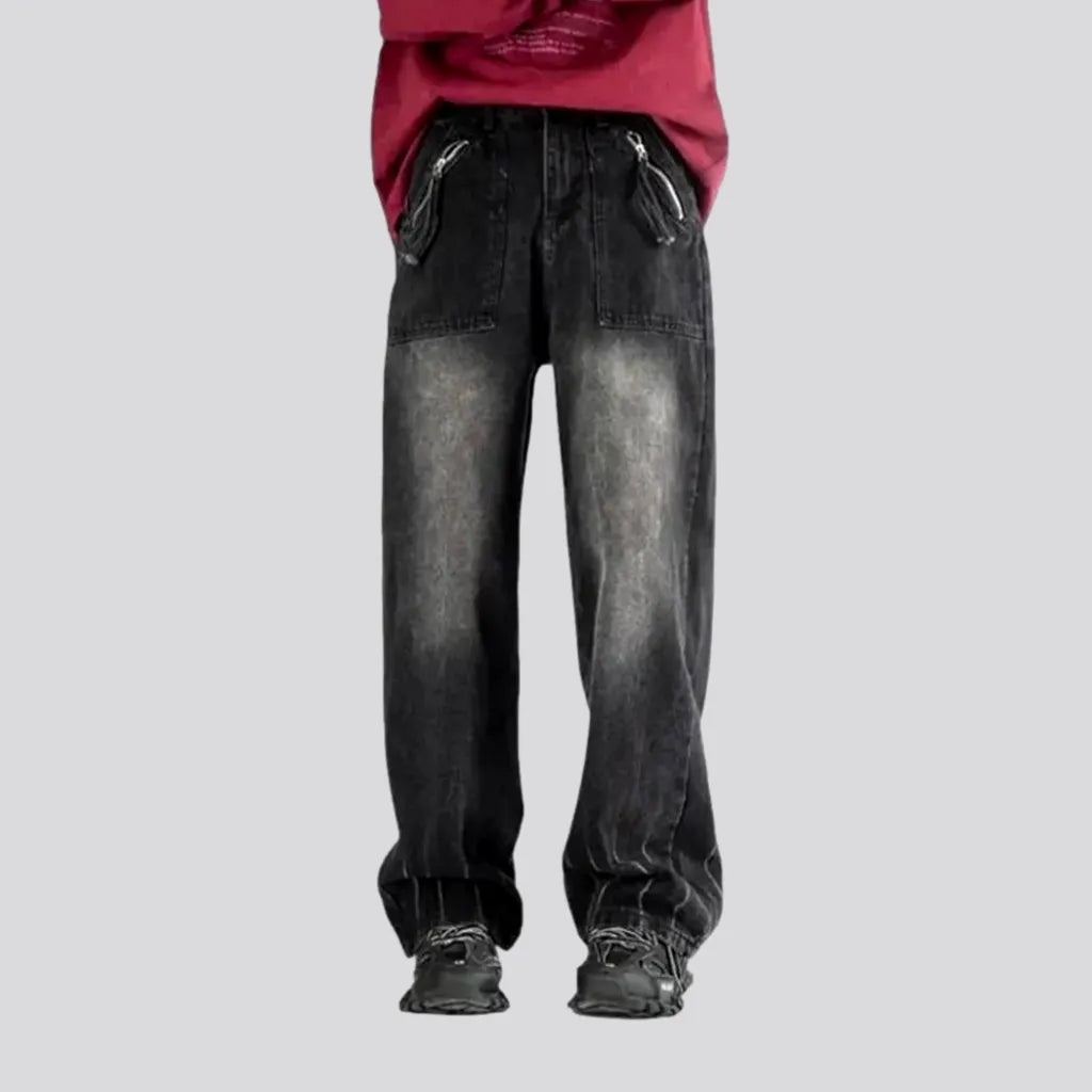 Embroidered-back-pocket jeans
 for men | Jeans4you.shop