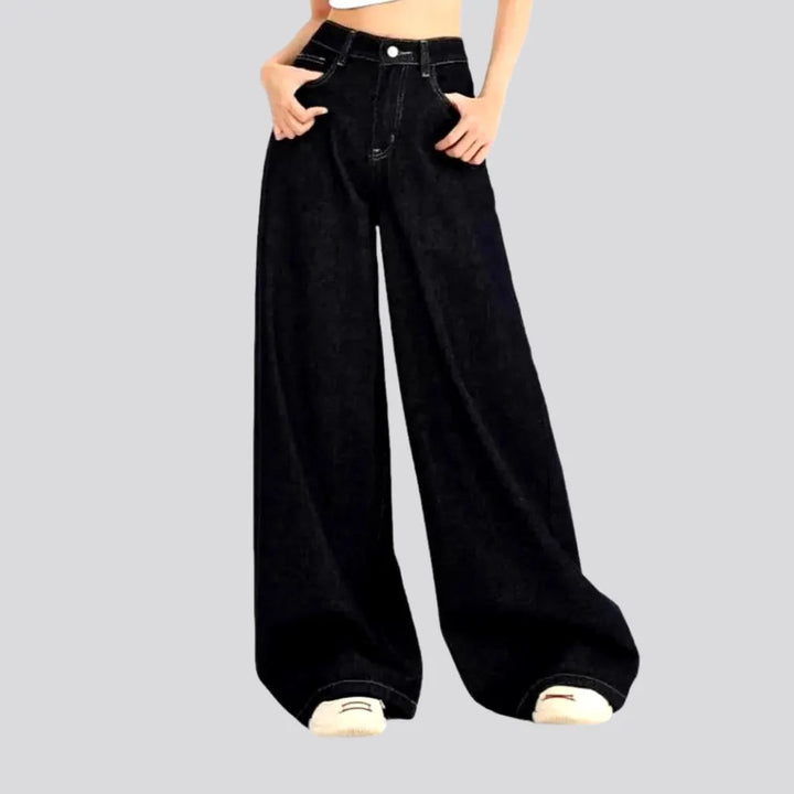 Floor-length monochrome jeans for women | Jeans4you.shop