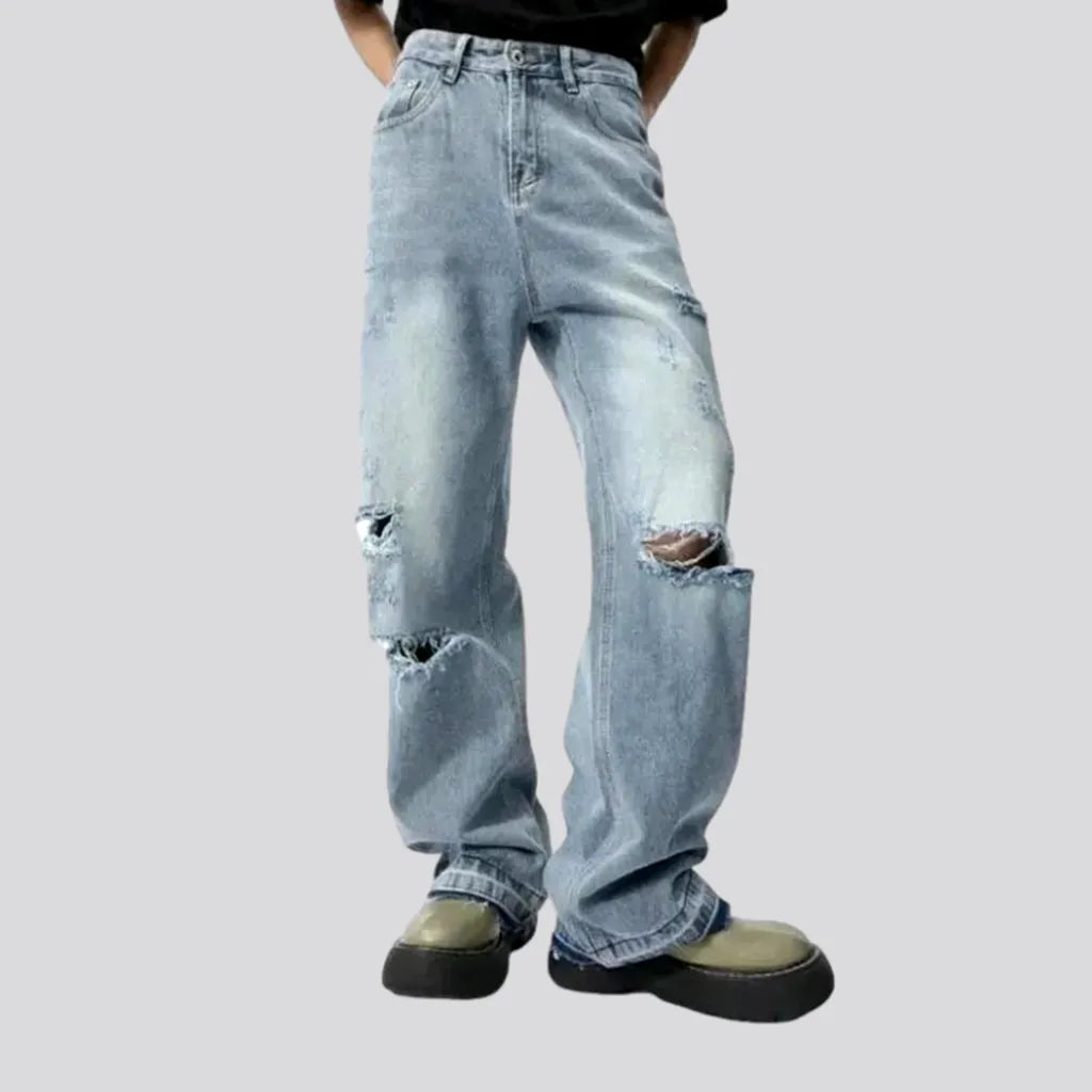 Floor-length raw-hem jeans
 for men | Jeans4you.shop