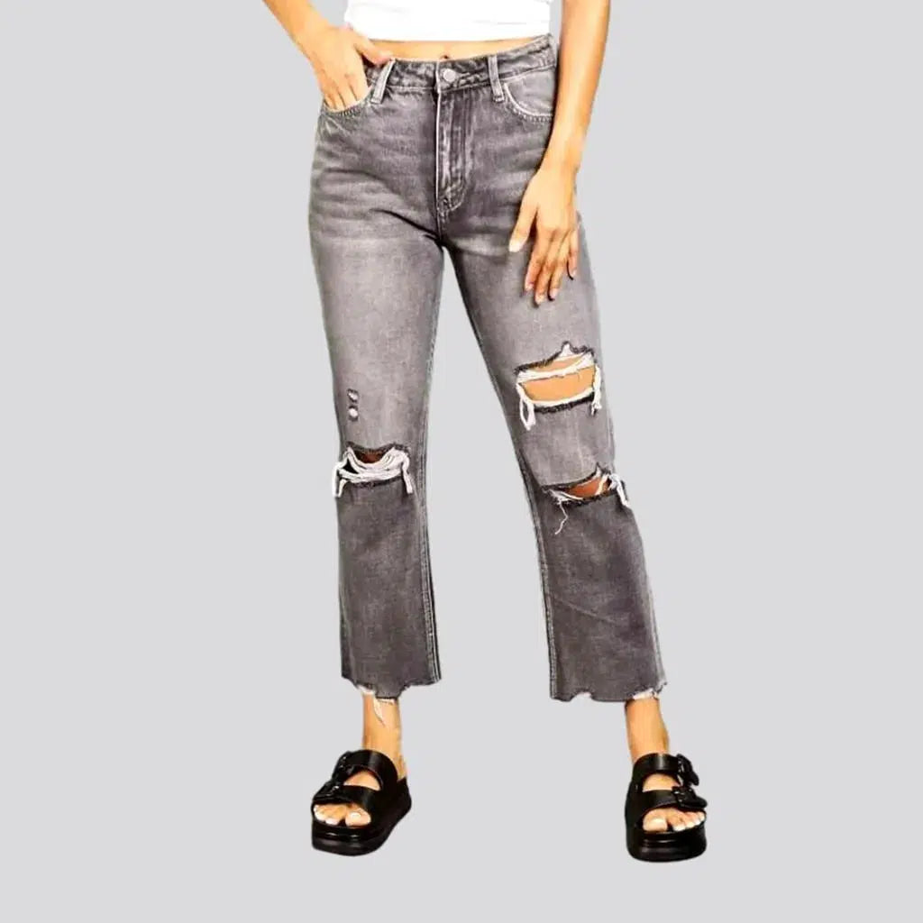 Grunge women's whiskered jeans | Jeans4you.shop