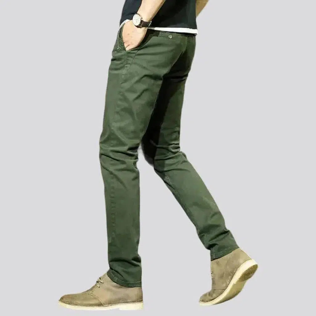 Slim stretchy men's denim pants