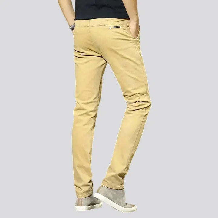 Slim stretchy men's denim pants