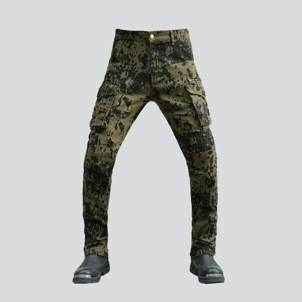 High-quality camouflage biker jeans | Jeans4you.shop