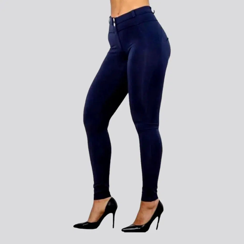 High-waist dark-blue jean pants
 for ladies | Jeans4you.shop