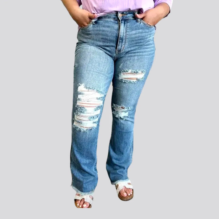 High-waist distressed jeans for women | Jeans4you.shop