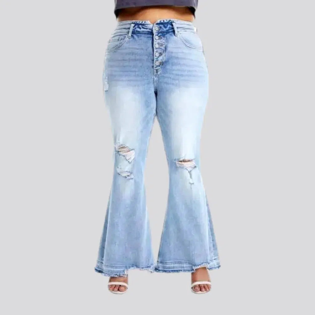 High-waist raw-hem jeans
 for ladies | Jeans4you.shop