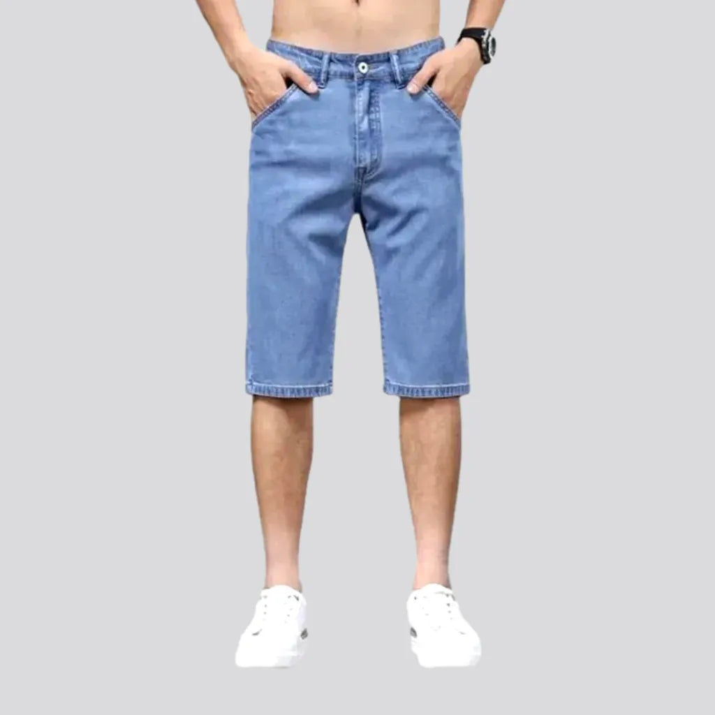 Knee-length mid-waist denim shorts for men | Jeans4you.shop