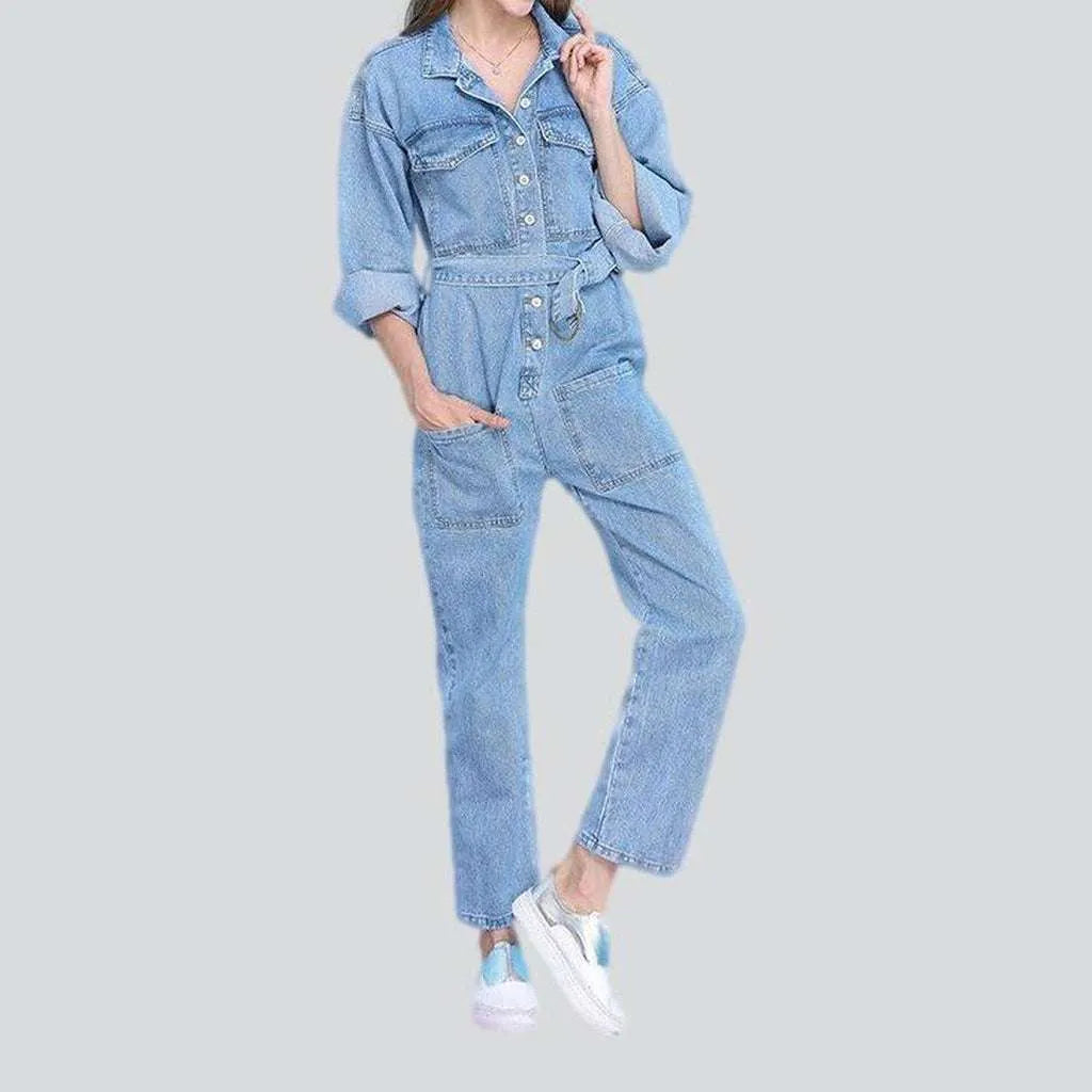 Light wash women's jeans overall | Jeans4you.shop