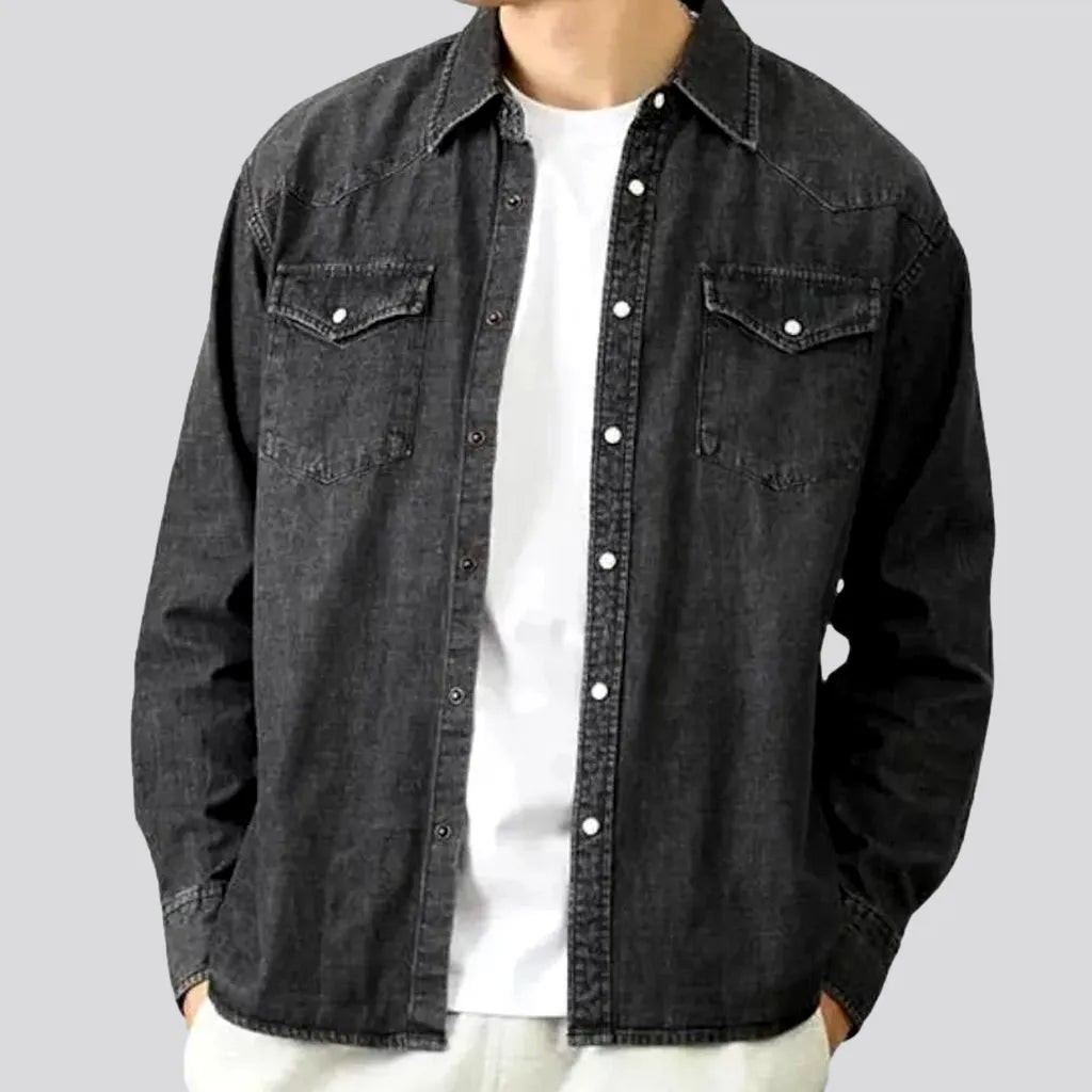 Lightweight men's jeans shirt | Jeans4you.shop