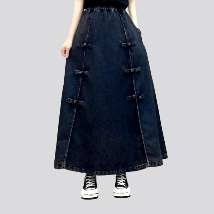 Long boho denim skirt for ladies | Jeans4you.shop