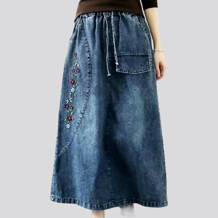 Long sanded jeans skirt for ladies | Jeans4you.shop