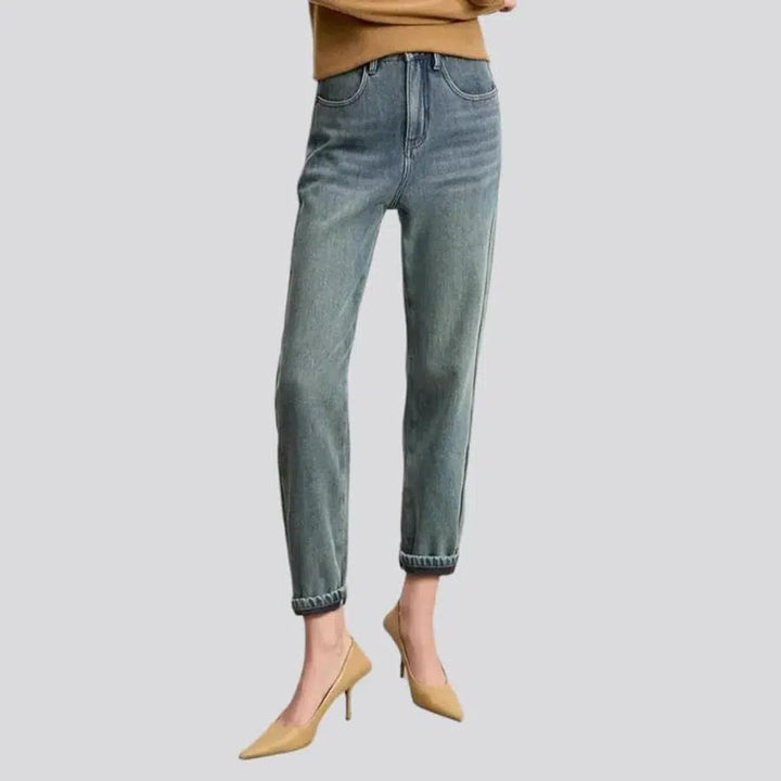 Medium-wash insulated jeans for ladies | Jeans4you.shop