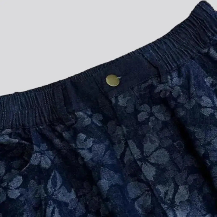 Ornament women's denim skirt