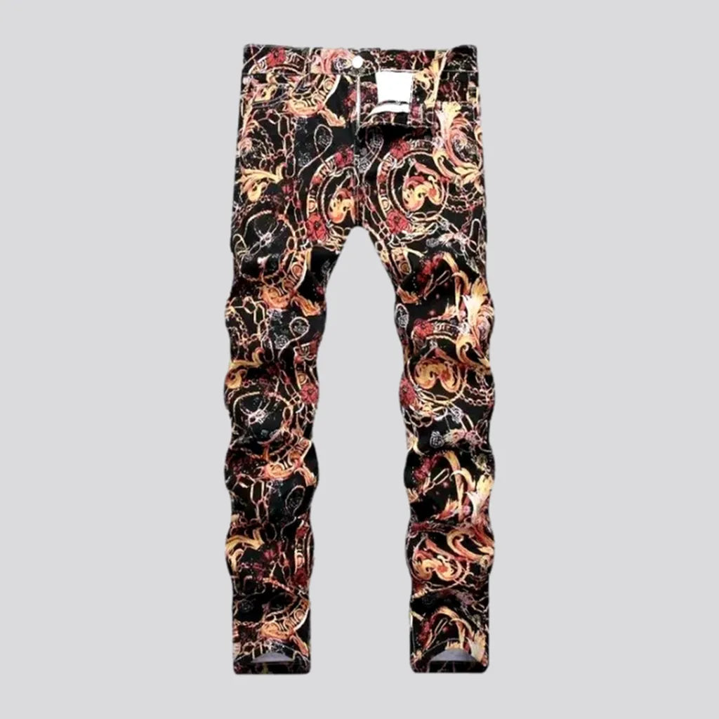 Painted ornament jeans
 for men | Jeans4you.shop