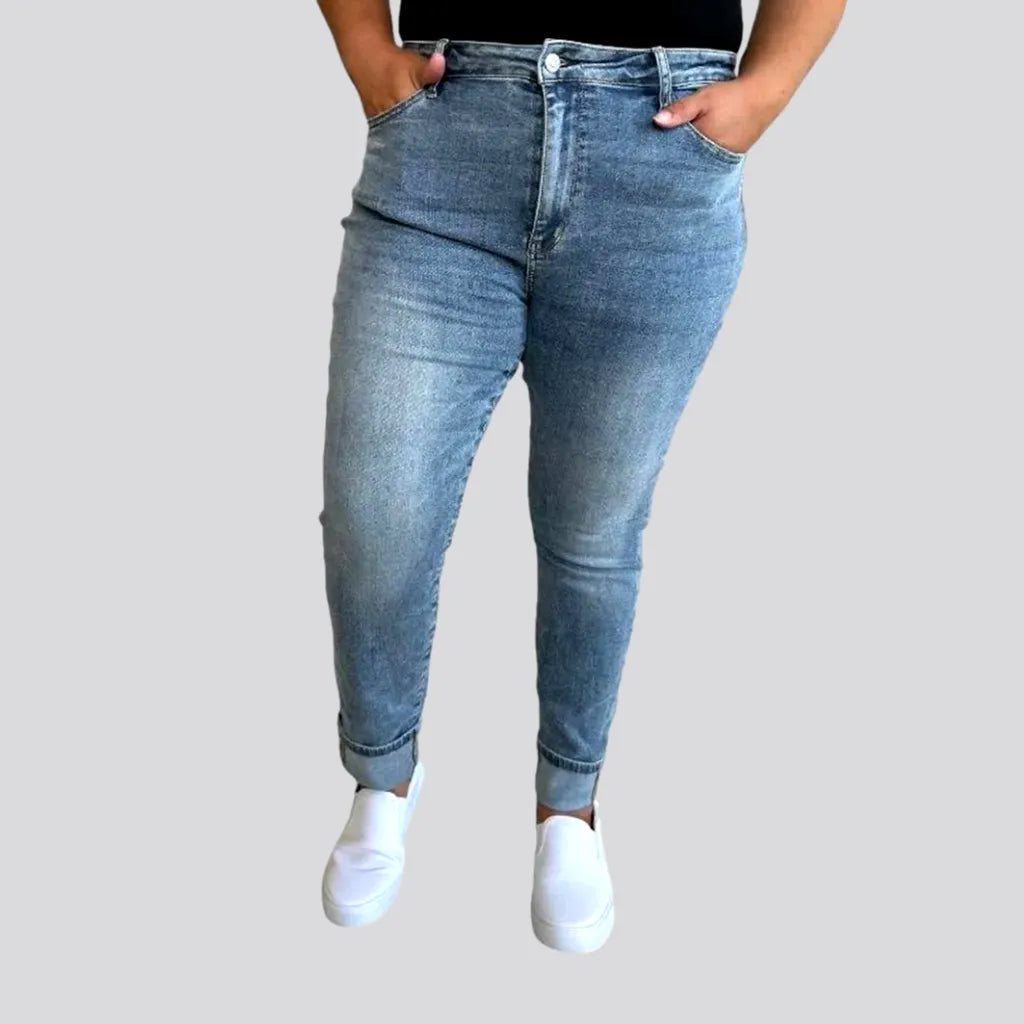 Plus-size women's sanded jeans | Jeans4you.shop