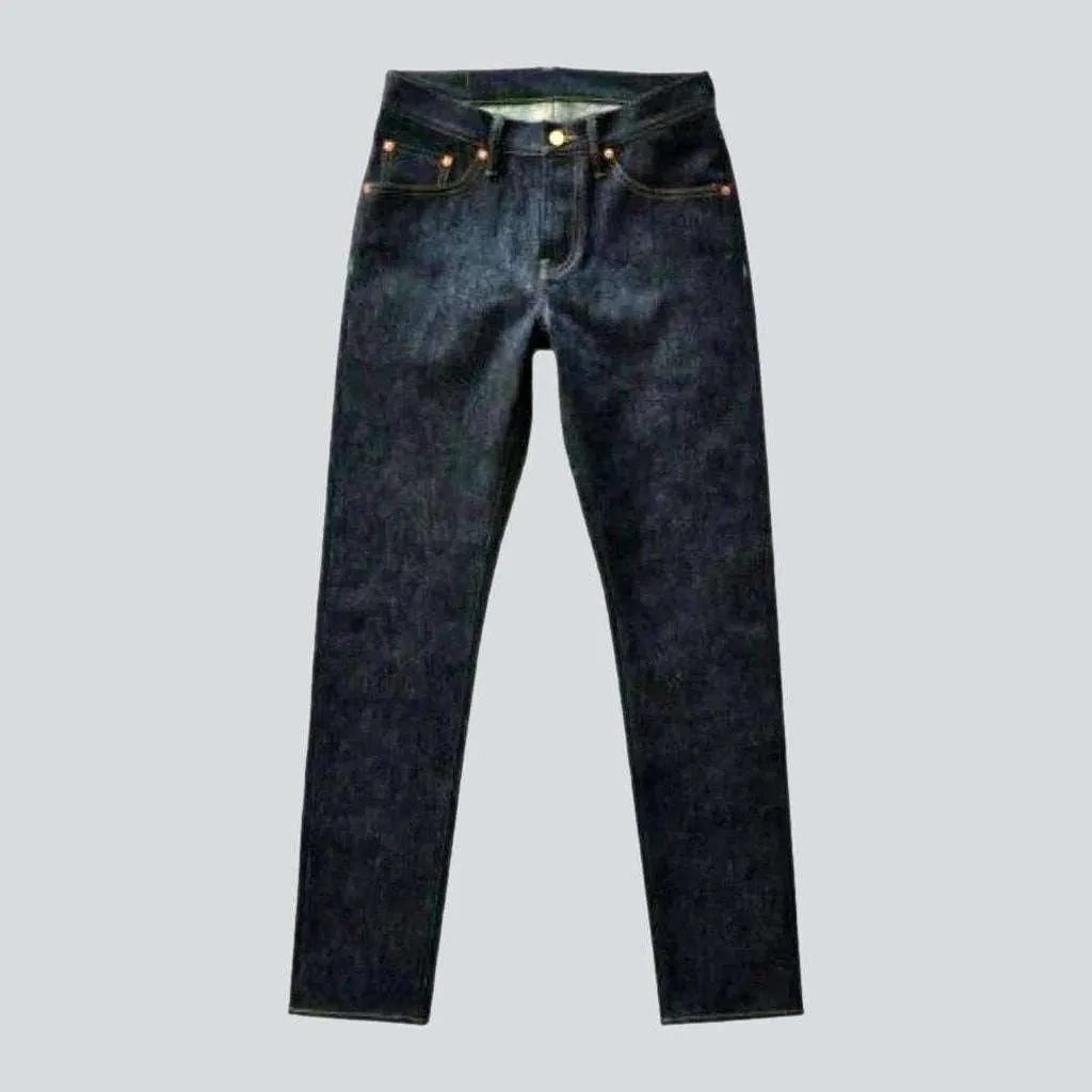 Raw tapered men's self-edge jeans | Jeans4you.shop