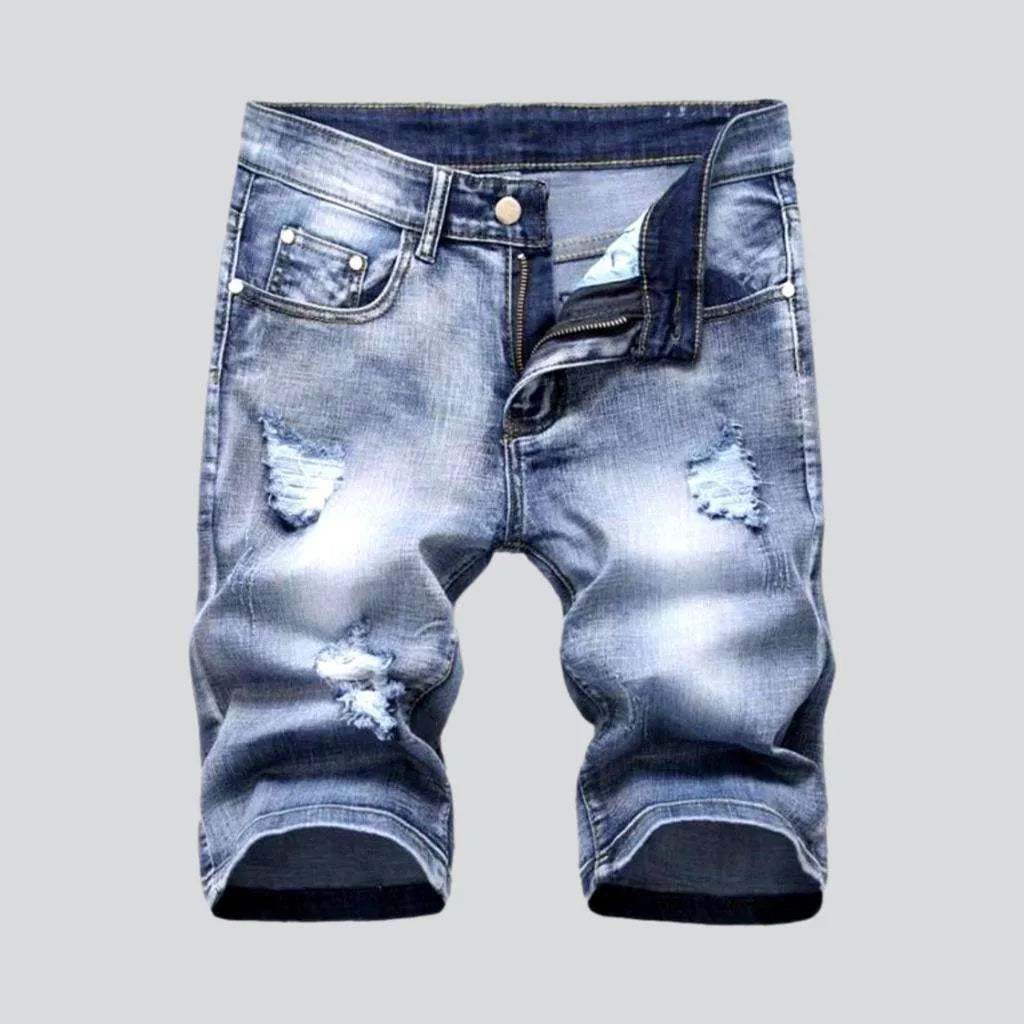 Ripped slim men's denim shorts | Jeans4you.shop