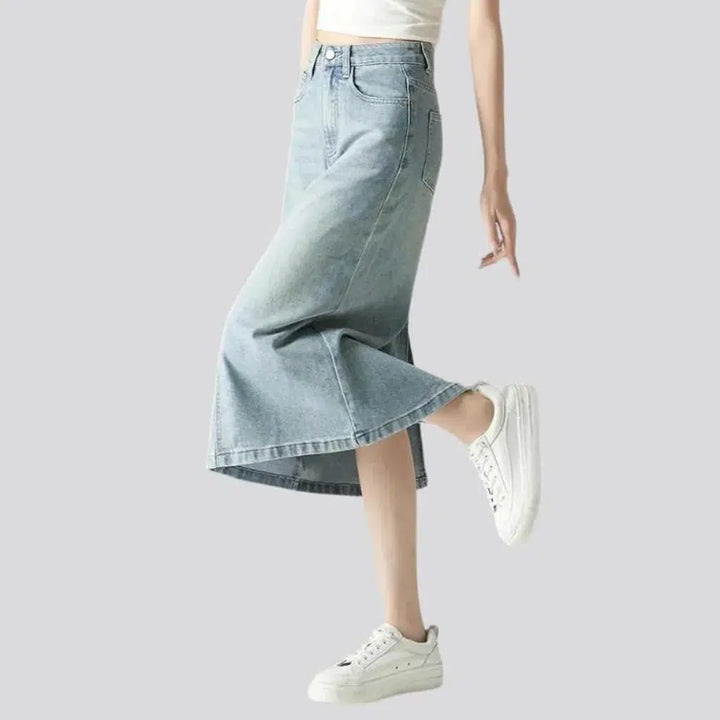 High-waist fashion jean skirt
 for women