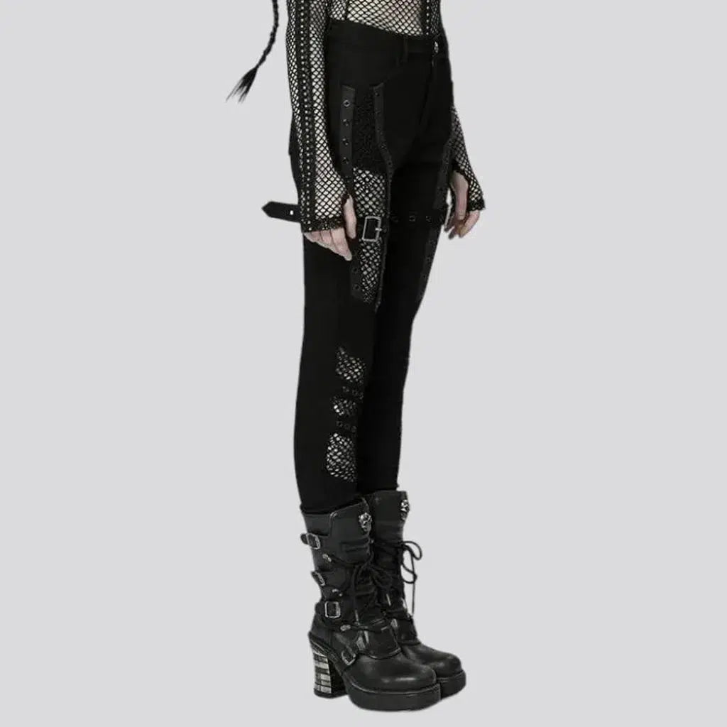 Embellished black jeans
 for women