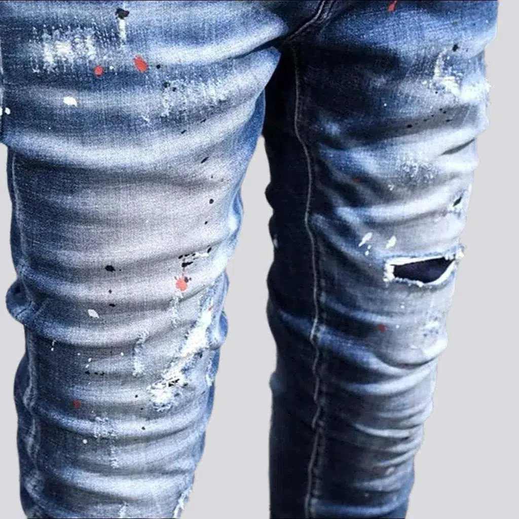 Y2k distressed jeans
 for men