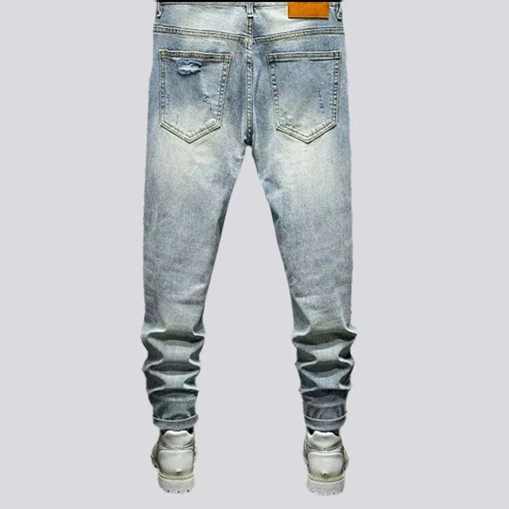 Slim men's street jeans