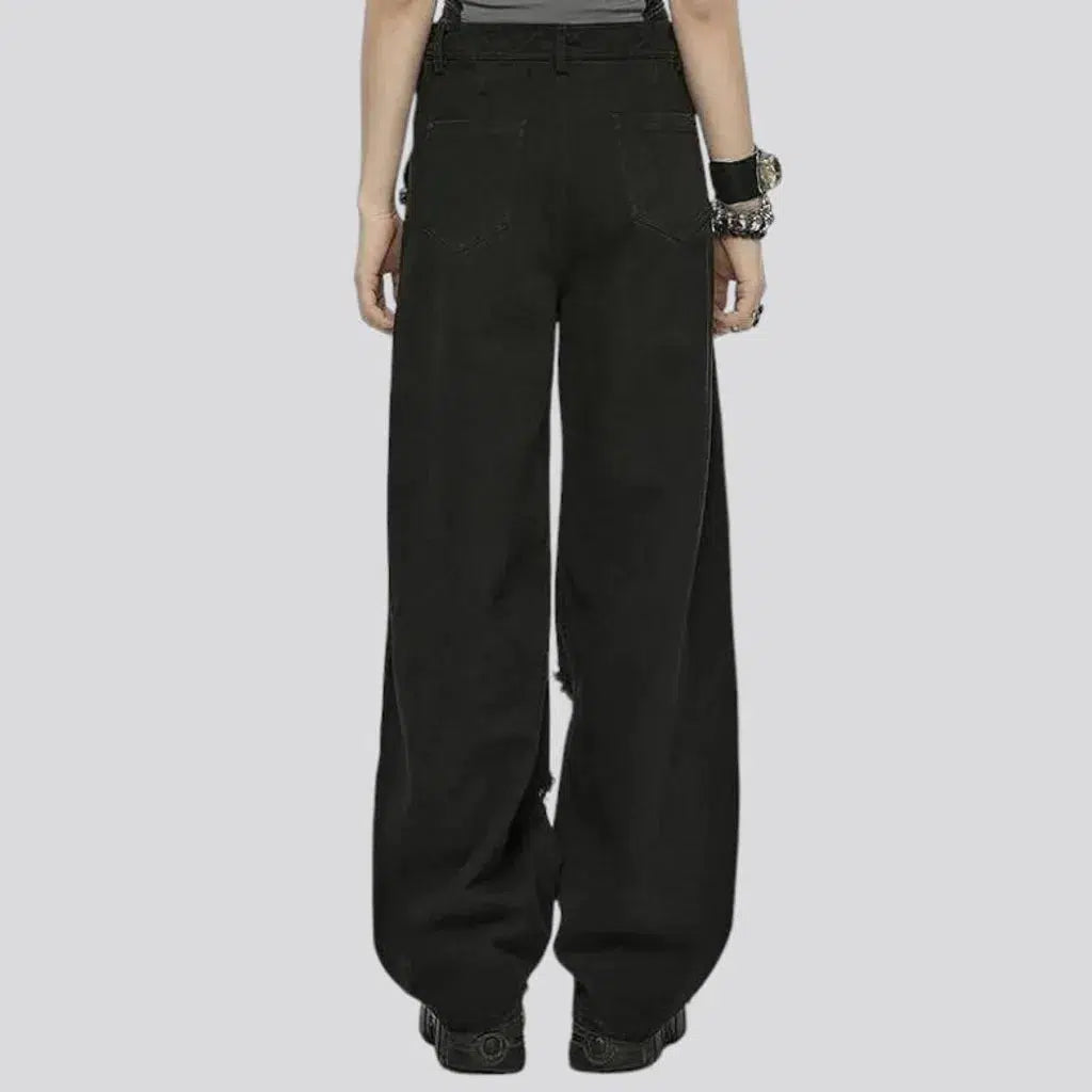 Gothic women's baggy jeans