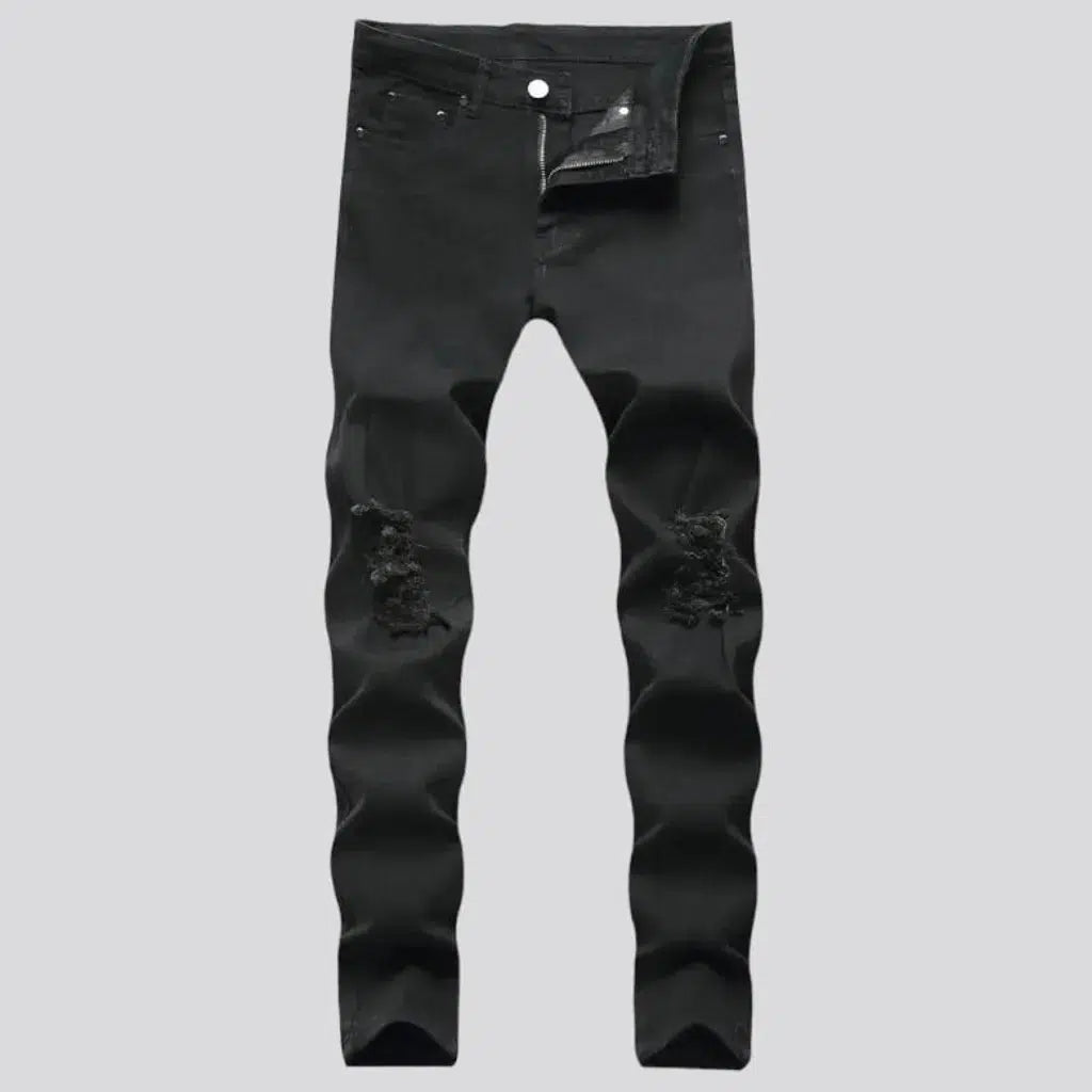 Black men's grunge jeans