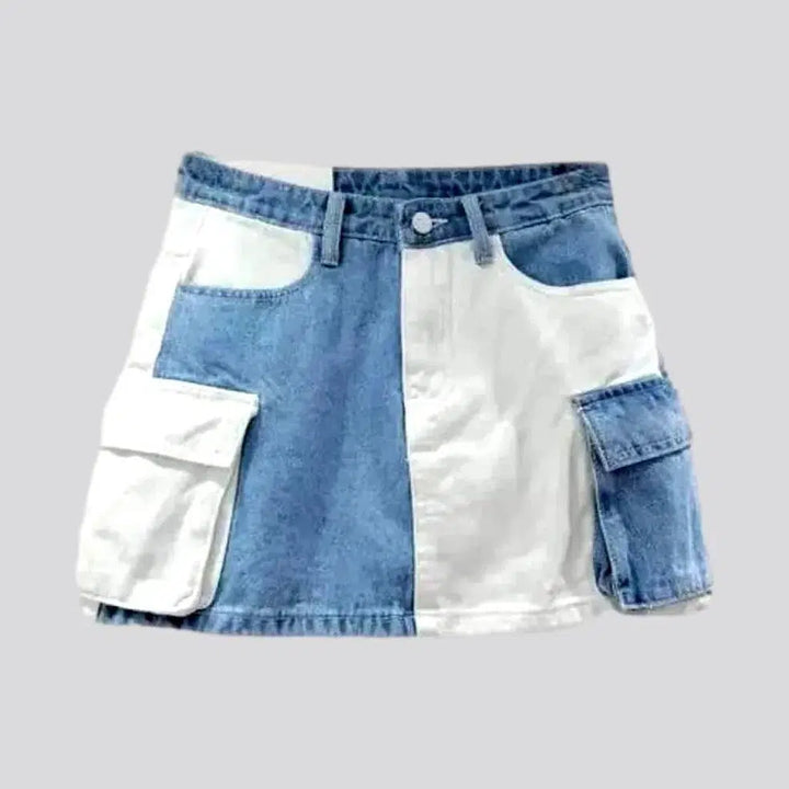 Color fashion women's jean skort