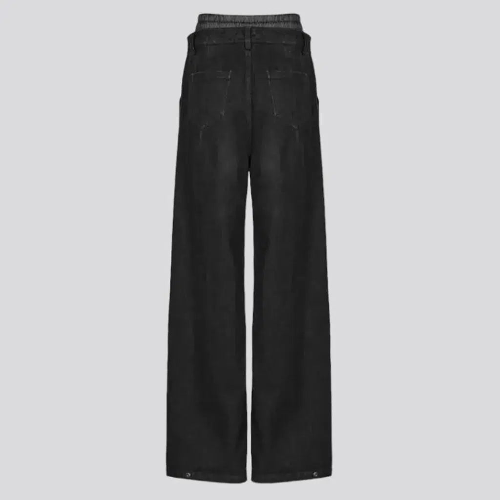 Gothic women's baggy jeans