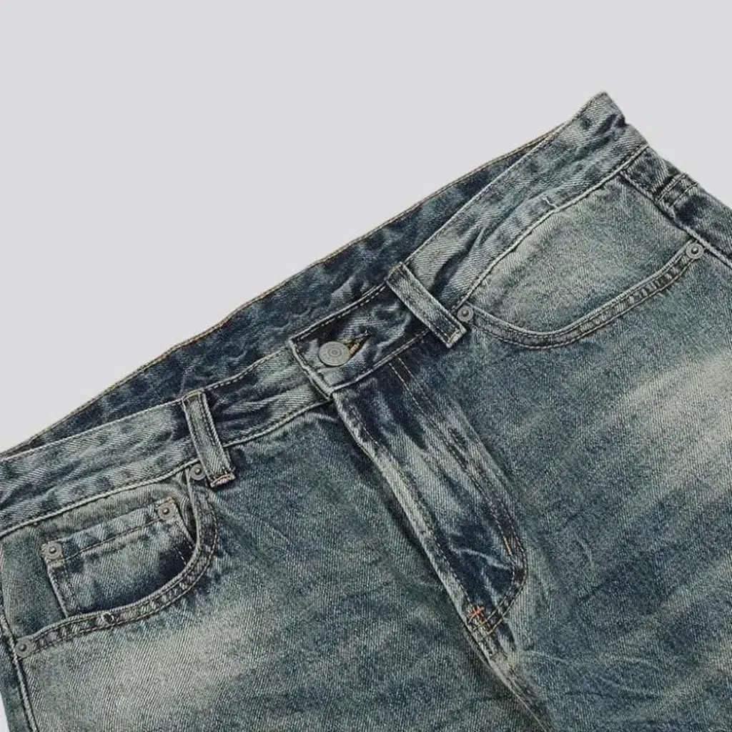 Distressed bootcut jeans
 for men