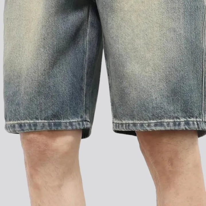 Vintage yellow-cast men's denim shorts