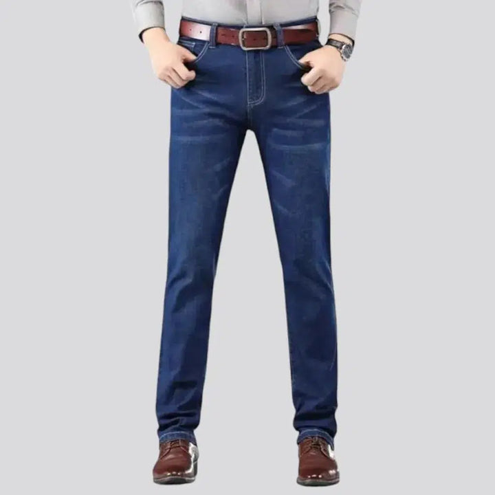 Mid-waist tapered jeans
 for men