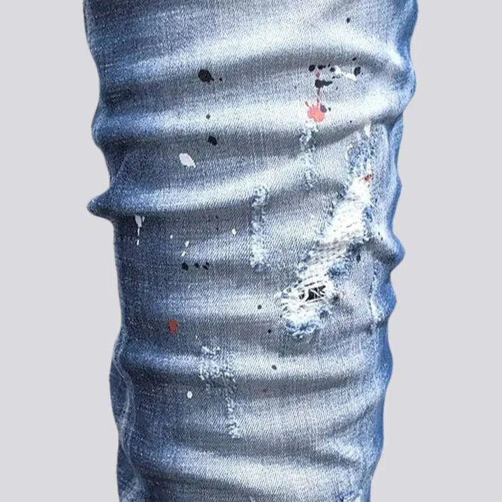 Y2k distressed jeans
 for men