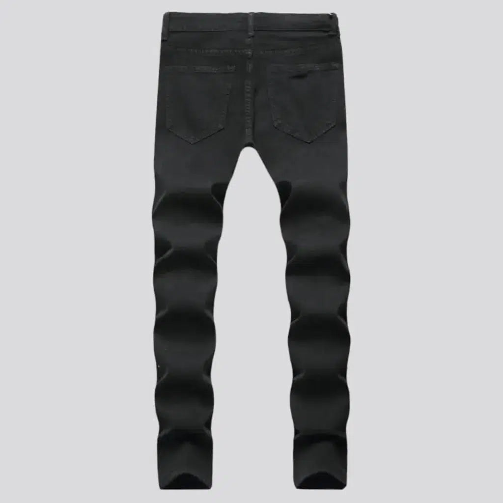 Black men's grunge jeans