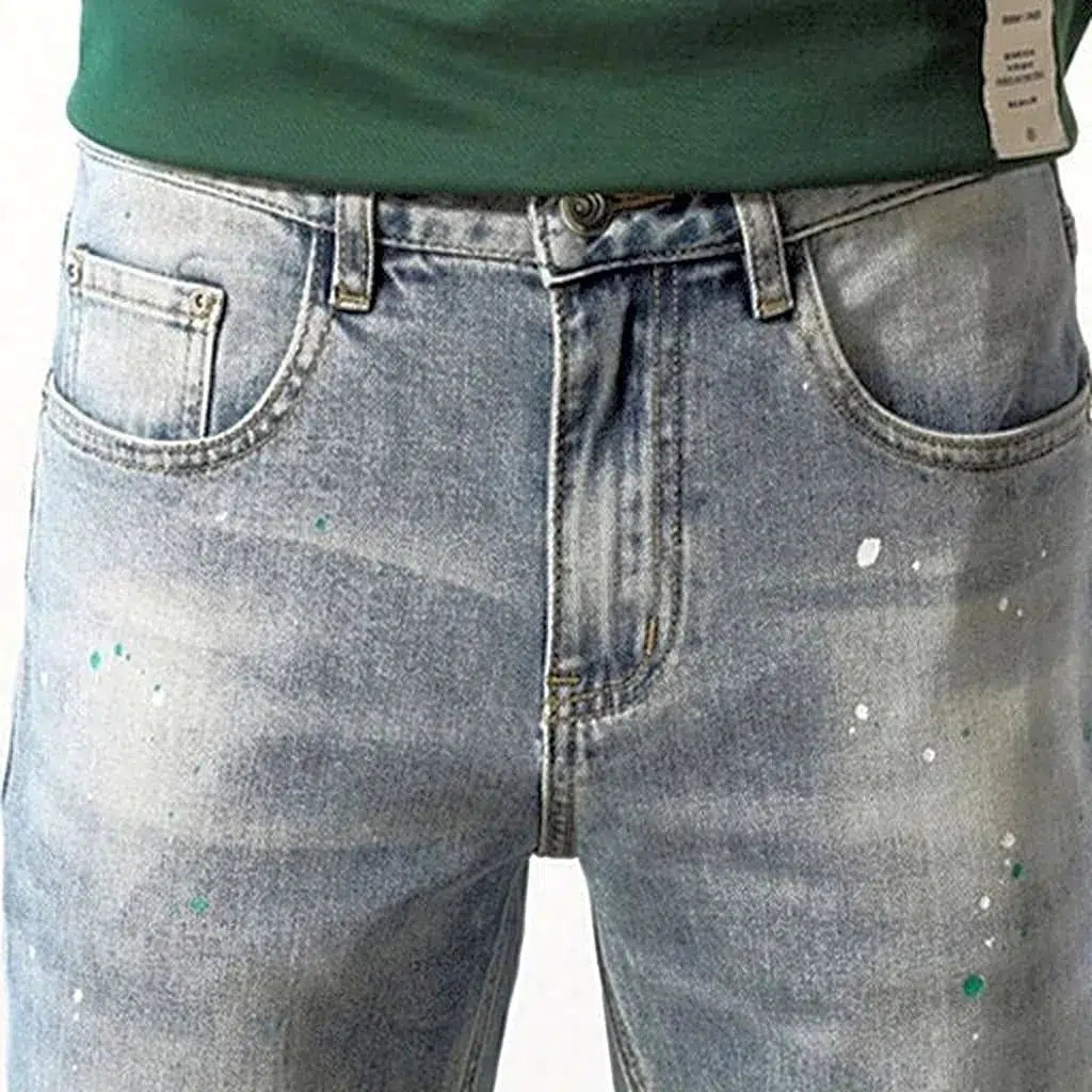 Grunge men's distressed jeans