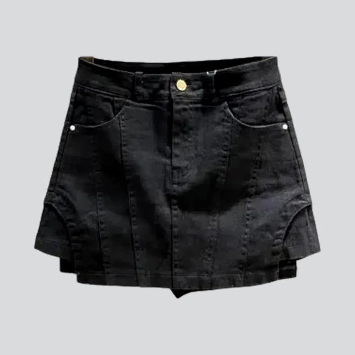 Color jeans skort
 for women